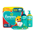 A Kit Pampers completo fralda XG 70 Unidades